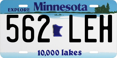 MN license plate 562LEH