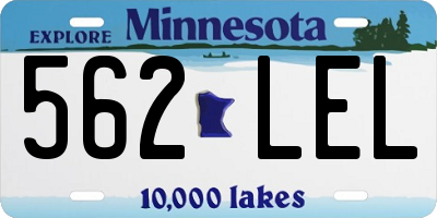 MN license plate 562LEL