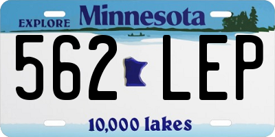 MN license plate 562LEP