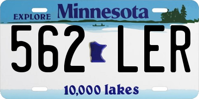 MN license plate 562LER