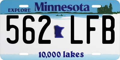 MN license plate 562LFB