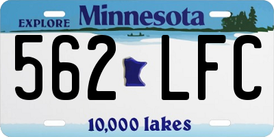 MN license plate 562LFC