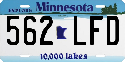 MN license plate 562LFD