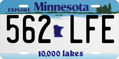 MN license plate 562LFE