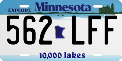 MN license plate 562LFF