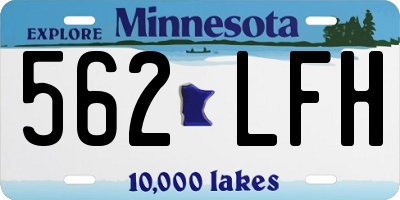 MN license plate 562LFH