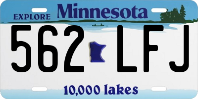 MN license plate 562LFJ