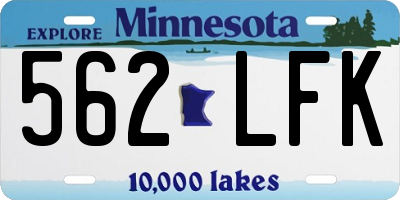 MN license plate 562LFK
