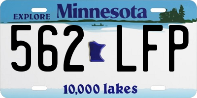 MN license plate 562LFP