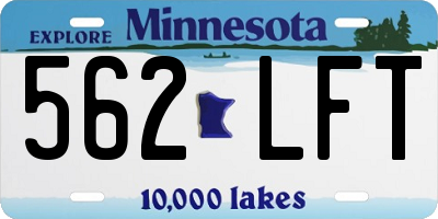 MN license plate 562LFT