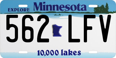MN license plate 562LFV