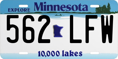 MN license plate 562LFW