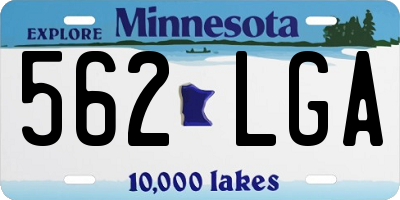 MN license plate 562LGA
