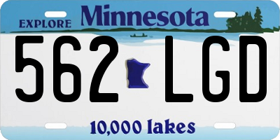 MN license plate 562LGD