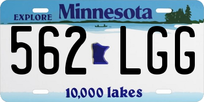 MN license plate 562LGG