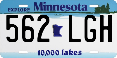 MN license plate 562LGH