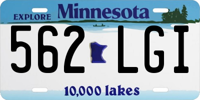 MN license plate 562LGI