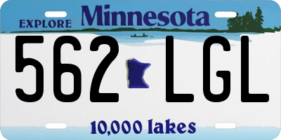 MN license plate 562LGL