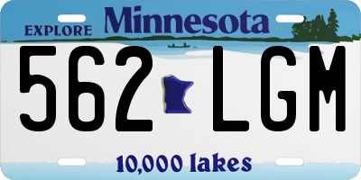 MN license plate 562LGM