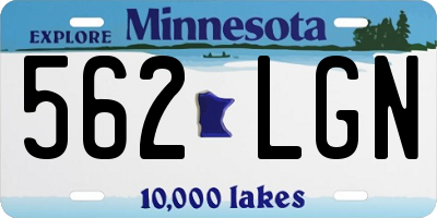 MN license plate 562LGN