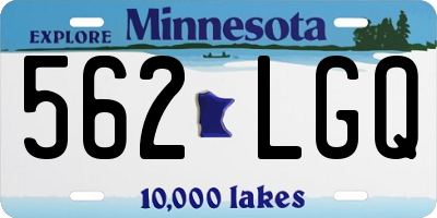 MN license plate 562LGQ