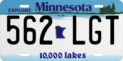 MN license plate 562LGT