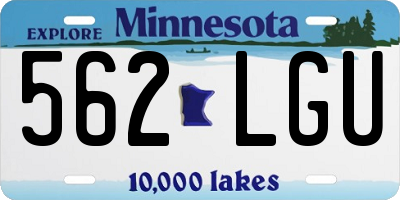 MN license plate 562LGU