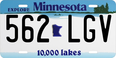 MN license plate 562LGV