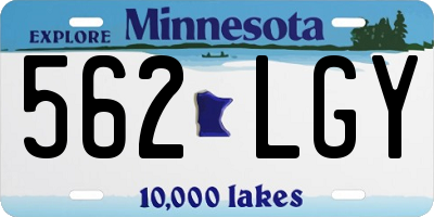 MN license plate 562LGY