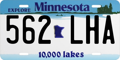 MN license plate 562LHA