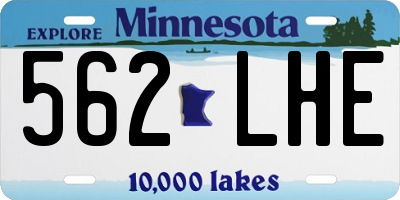MN license plate 562LHE