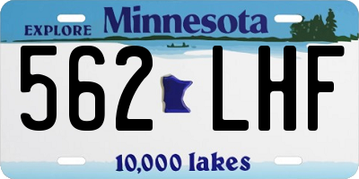 MN license plate 562LHF