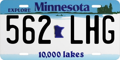 MN license plate 562LHG