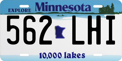 MN license plate 562LHI