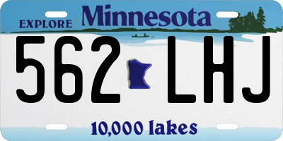 MN license plate 562LHJ