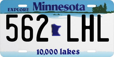 MN license plate 562LHL