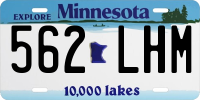 MN license plate 562LHM