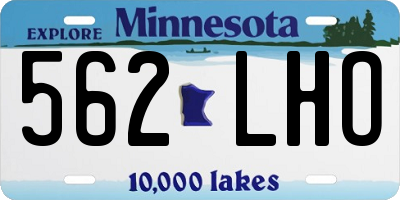 MN license plate 562LHO