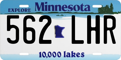 MN license plate 562LHR