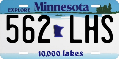 MN license plate 562LHS