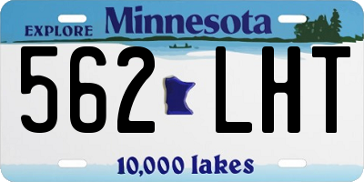 MN license plate 562LHT