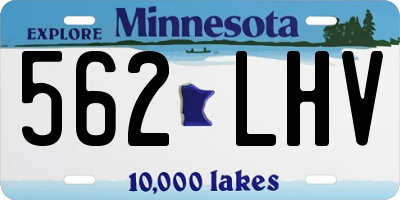 MN license plate 562LHV