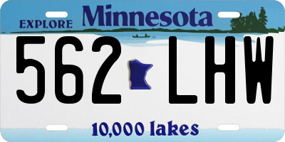 MN license plate 562LHW