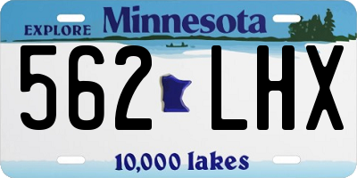 MN license plate 562LHX