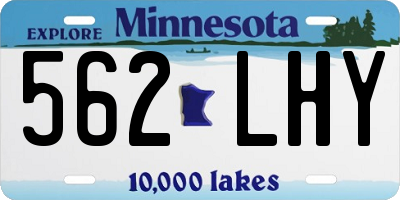 MN license plate 562LHY