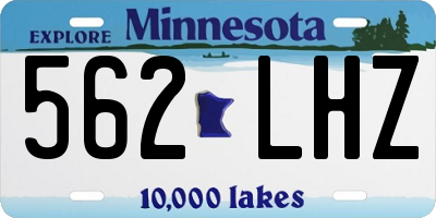 MN license plate 562LHZ