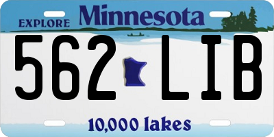 MN license plate 562LIB