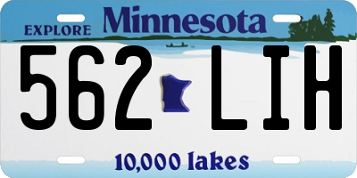 MN license plate 562LIH
