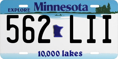MN license plate 562LII