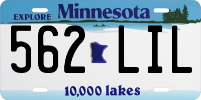 MN license plate 562LIL